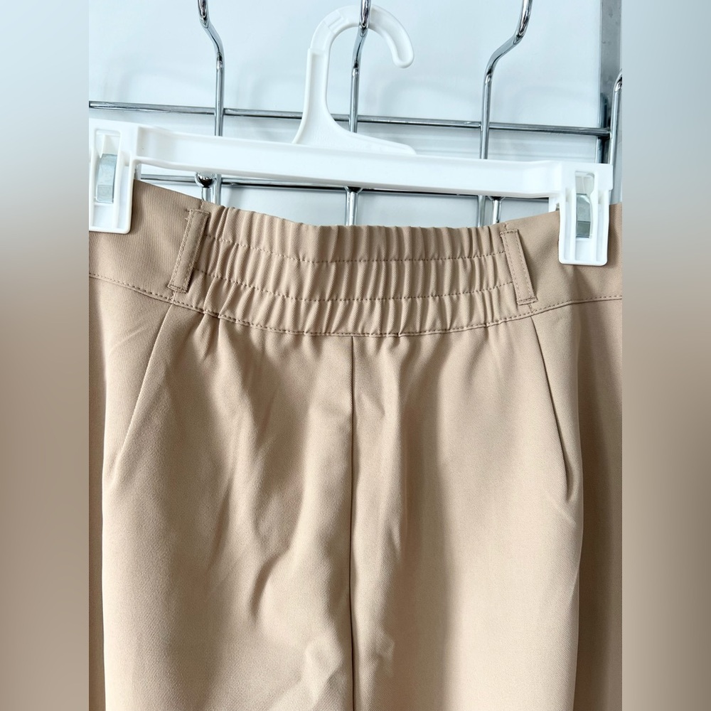 Halara High Waisted Button Zipper Plicated Side Pocket Shirred Straight Leg Pant - Picture 4 of 8